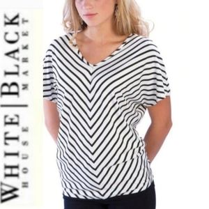 White House Black Market Loose Striped Shirt Size Small EUC